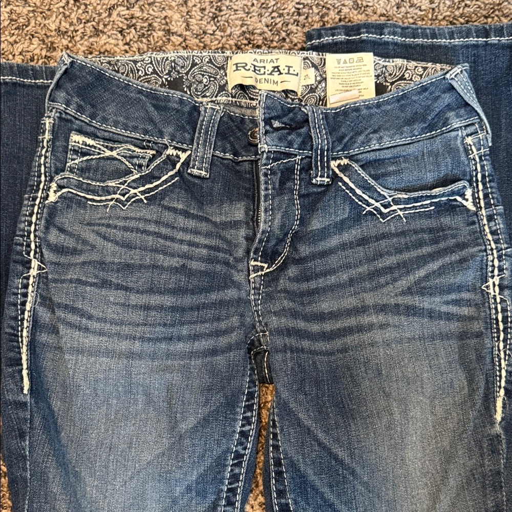 Ariat Women's Distressed Blue Boot Cut Jeans